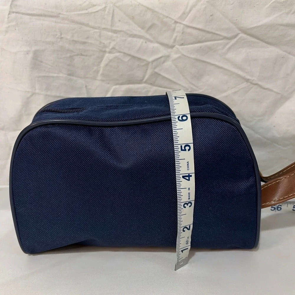 Claude Albert 3 Piece Luggage Set Navy Blue Duffel Train Case Toiletry Bag